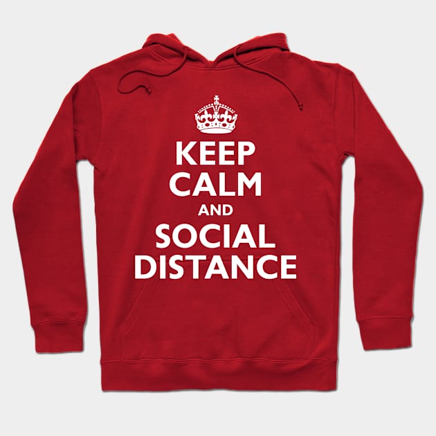 Keep Calm and Social Distance Hoodie by Adatude